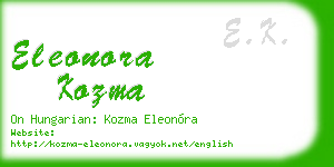 eleonora kozma business card