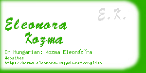 eleonora kozma business card